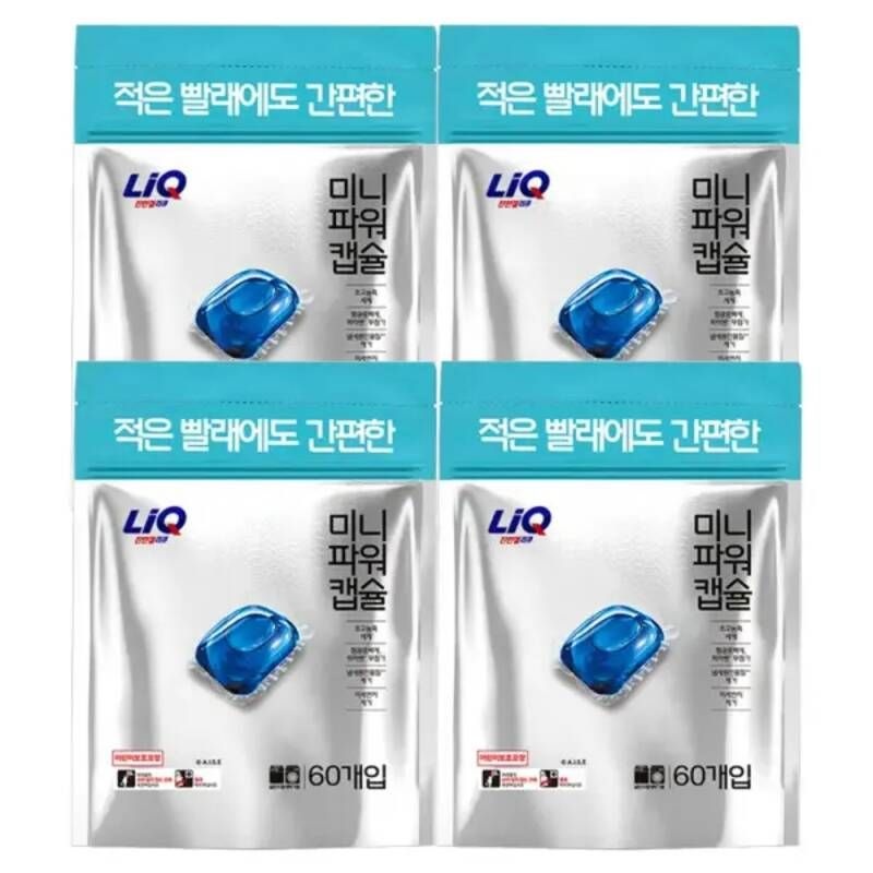 UnKnown 리큐 진한겔 미니파워 캡슐세제 프레시코튼 60개입 X 4개