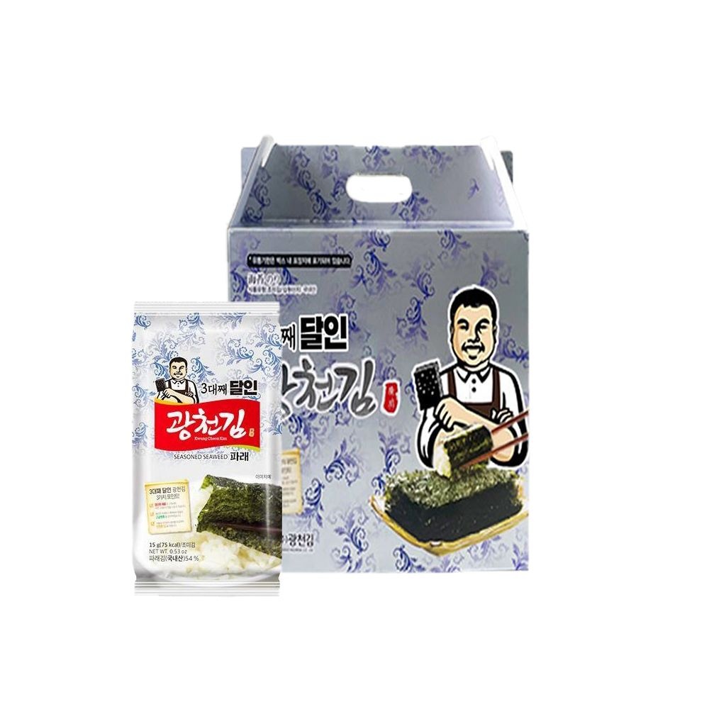 [오늘출발] 광천김 3대째 달인 광천김 파래 식탁김 선물세트 10호(15g x 15봉)