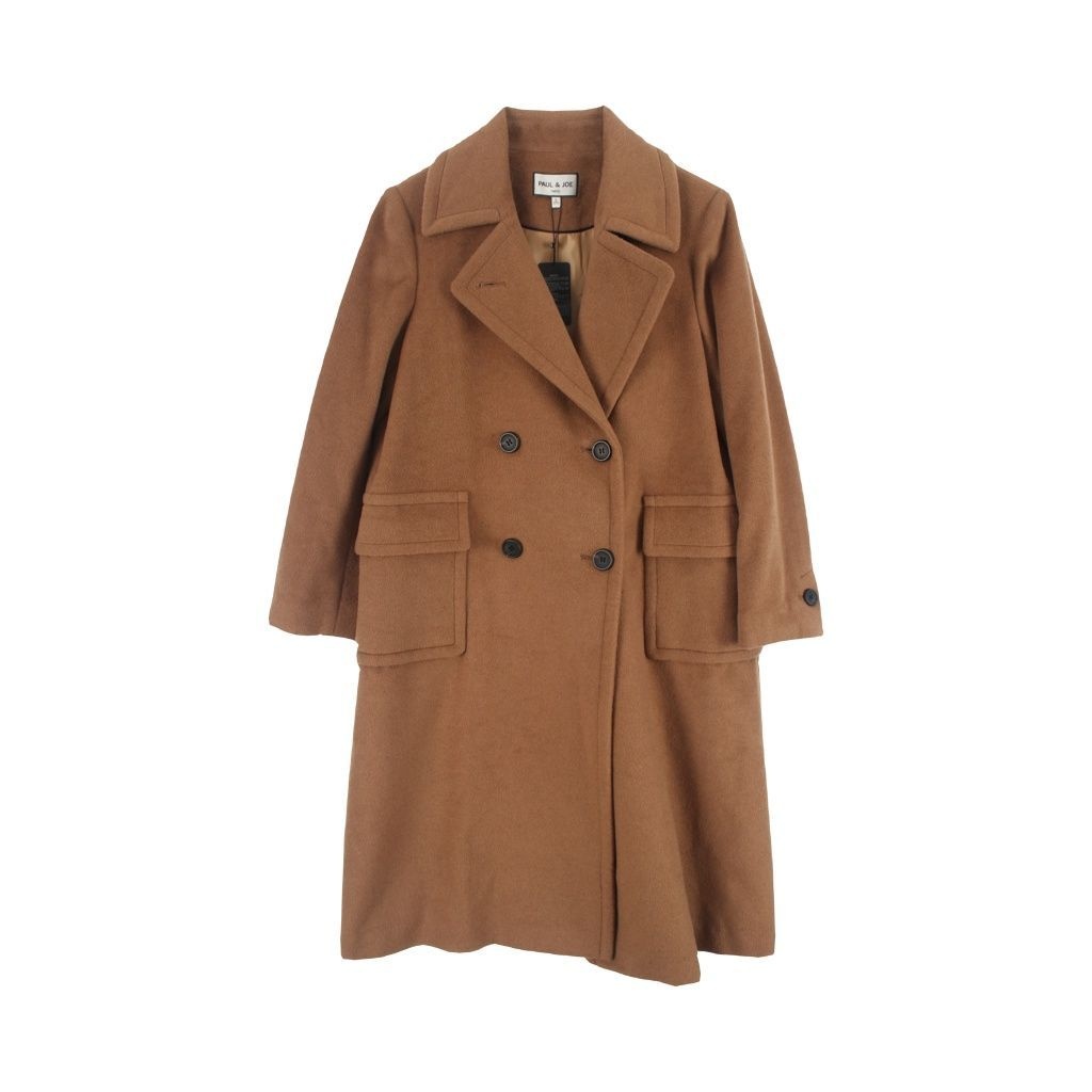 PAUL&JOE [중고] 폴앤조 (WOMEN - L) [미사용품] 캐시미어 앙고라 블렌드 더블 버튼 코트