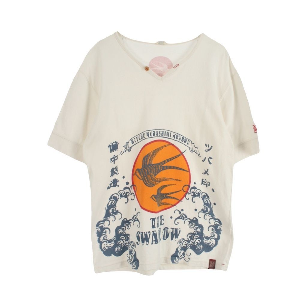 [중고] 이터널 바라카 쿠라시키 (MEN - M) 코튼 브이넥 프린팅 반팔 티셔츠