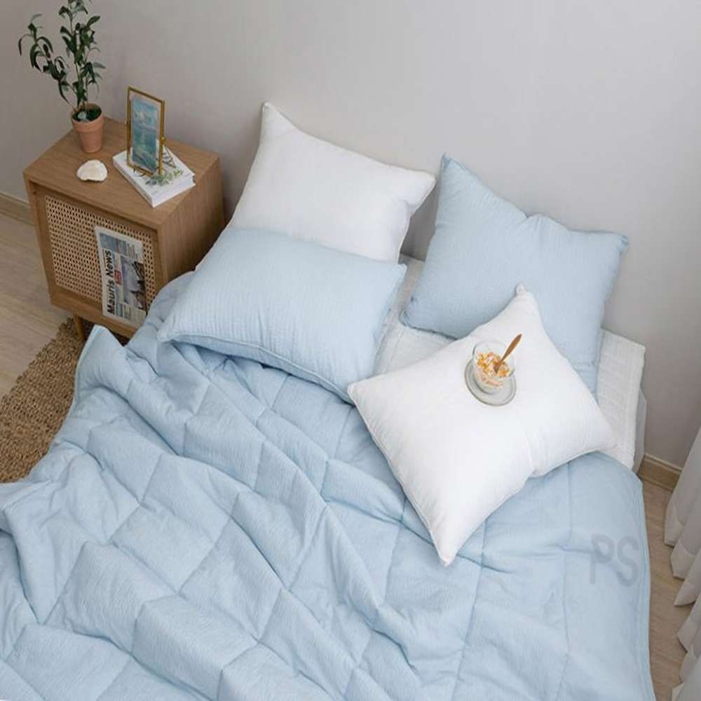 스노우리플 이불 베개커버세트 Q 블루 베개솜 별매 침구세트Q 침구세트퀸 차렵이불세트