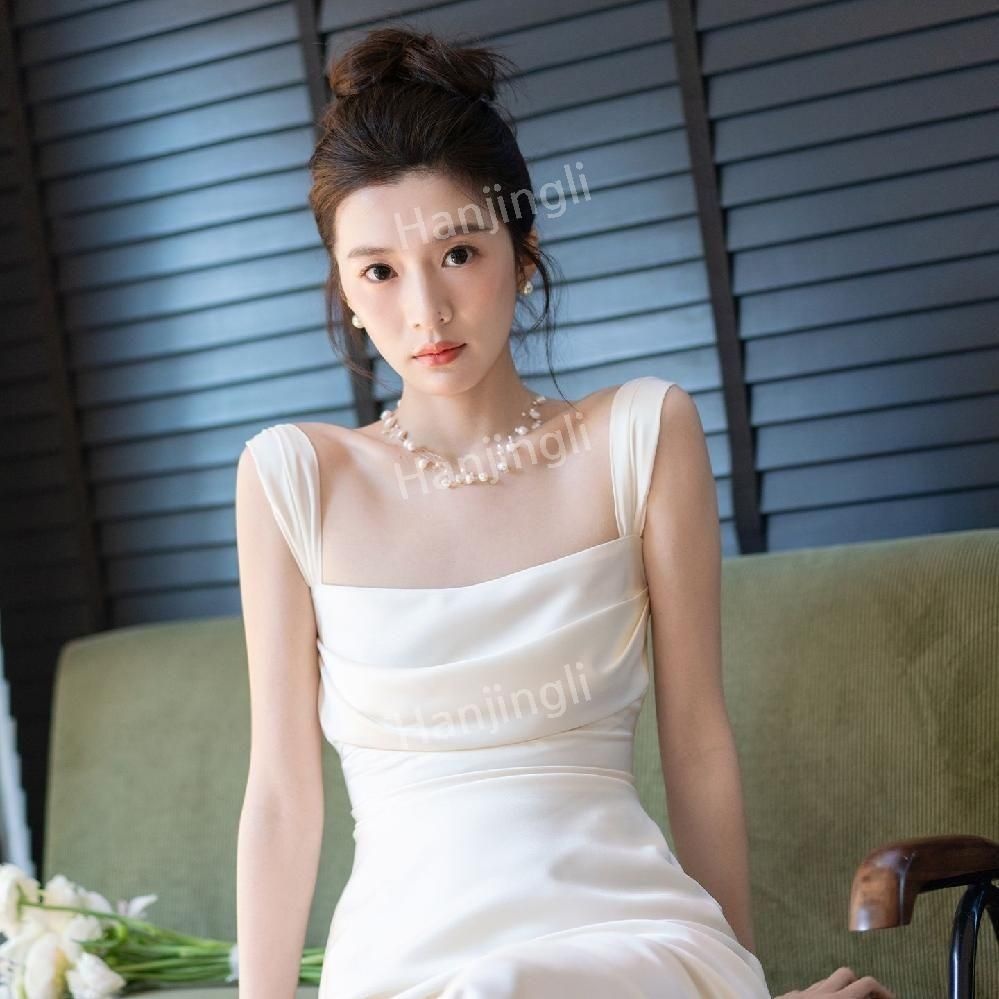 [해외] 야외스냅 드레스 결혼식 2부 원피스 머메이드 웨딩 신부 약혼 파티 칵테일 이브닝 롱드레스