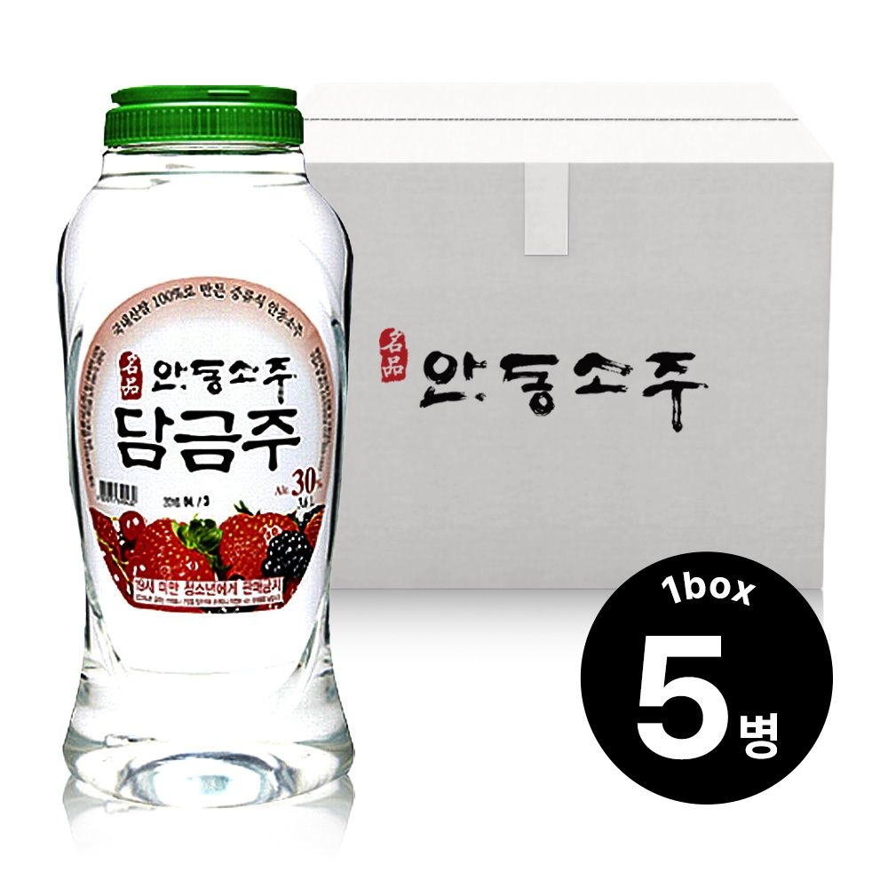 [오늘출발] 명품안동소주 담금주 30도 3.6L 5병(1박스) 담금소주