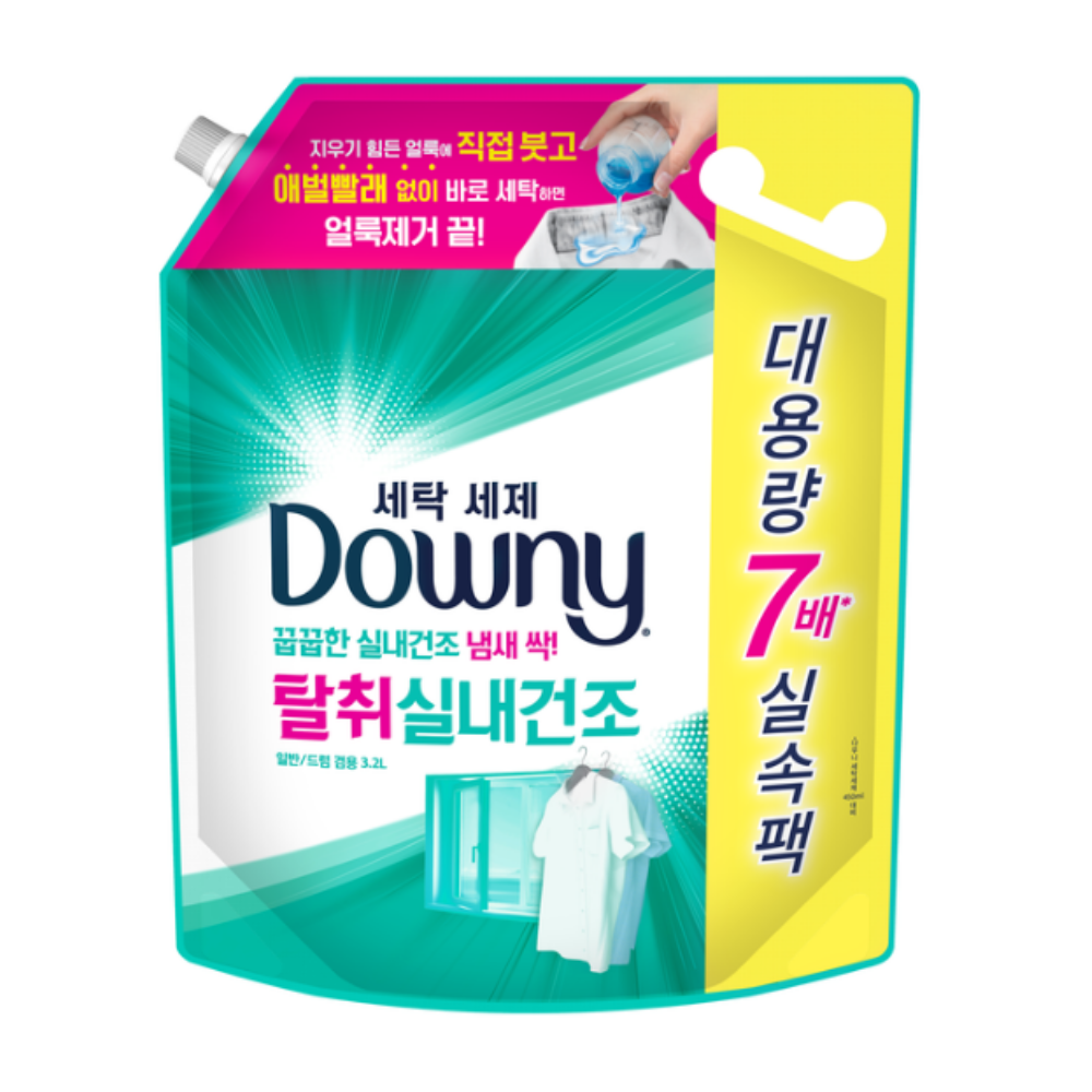 다우니 프리미엄 액체형 세탁세제 실내건조 리필 3.2L