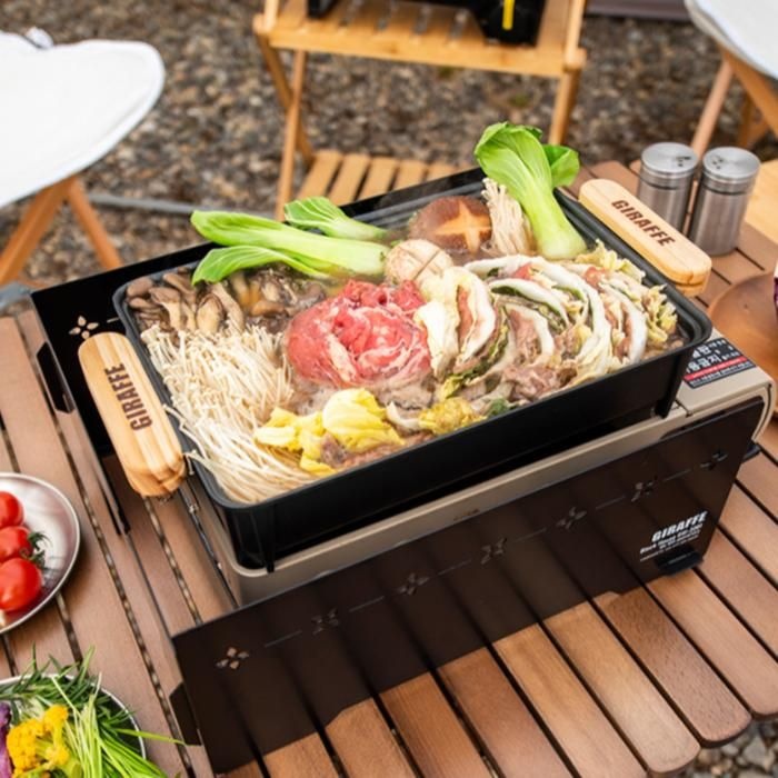 지라프 구이바다 전골팬 M 블랙 캠핑용품 찌개 요리
