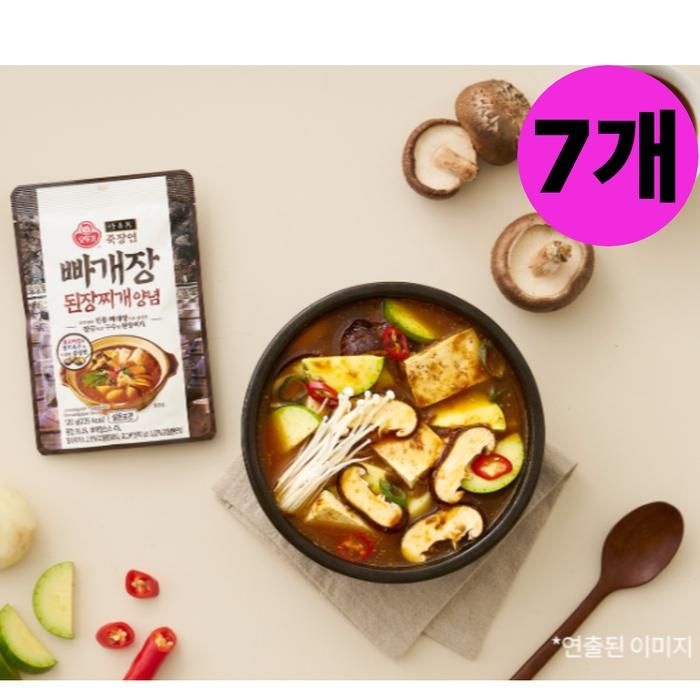 오뚜기 죽장연 빠개장 된장찌개 양념 7개 간편 조리