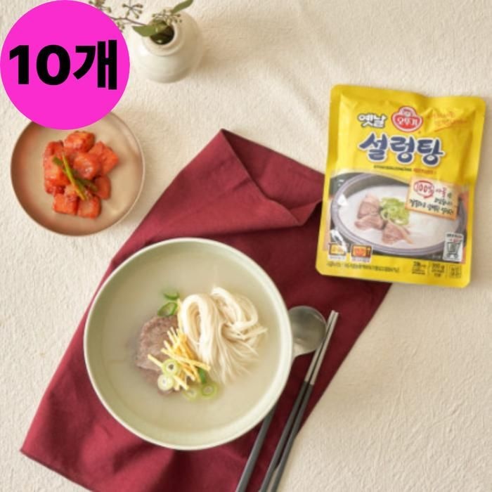 오뚜기 오뚜기 옛날 사골 설렁 탕 즉석 국 육수 10개 떡국