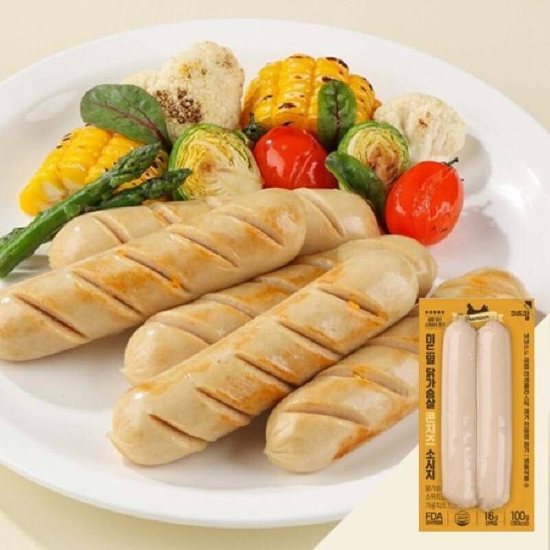 언제 어디서든 간편하게 100% 국내산 미드밀 닭가슴살 콘치즈 소시지 100g x 10ea