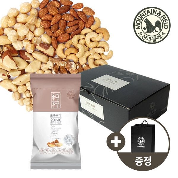 산과들에 (현대Hmall) [산과들에] 오직견과 하루 한줌견과류 순수누리 50봉 선물세트+쇼핑백