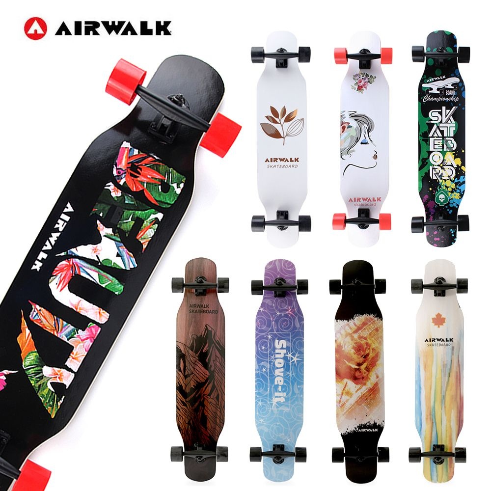 [구매+리뷰적립][에어워크]42인치 아동 성인 초보 입문용 스케이트 롱보드