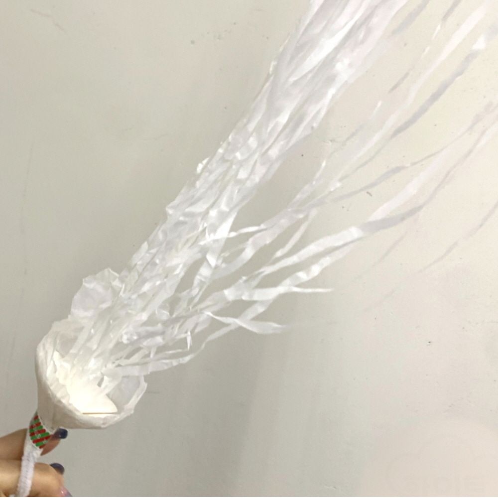 파티 데코 종이폭죽 줄파티 소품 화이트