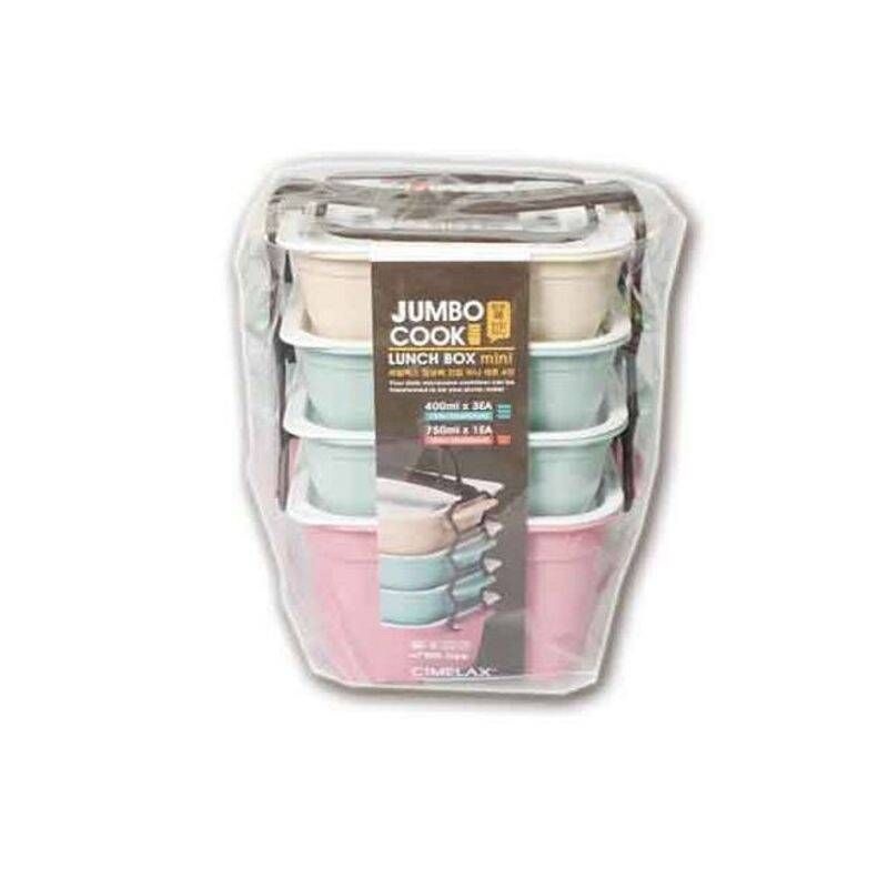 UnKnown 점보쿡 찬합 4단 세트 도시락 런치박스 소풍 밀폐용기