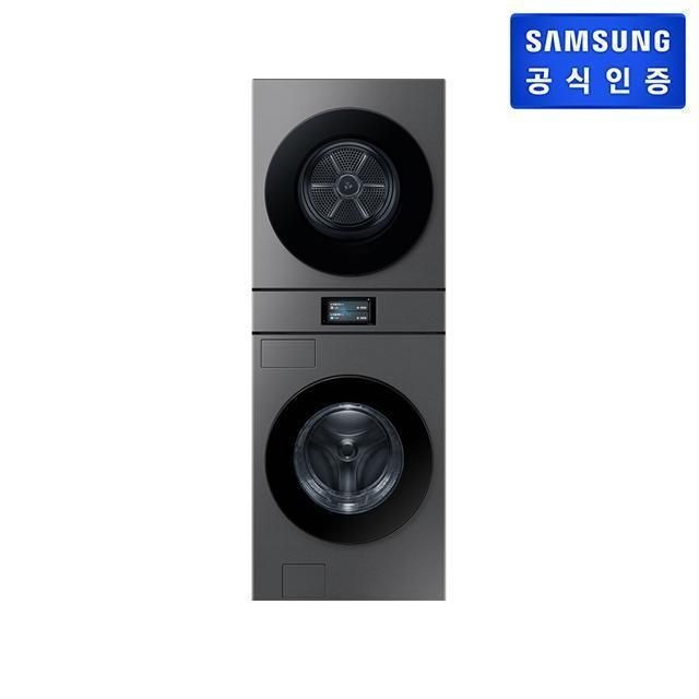 삼성전자 삼성전자 비스포크 그랑데AI 원바디 Top-Fit 25kg+22kg WH90F2522AAHS (다크스틸)
