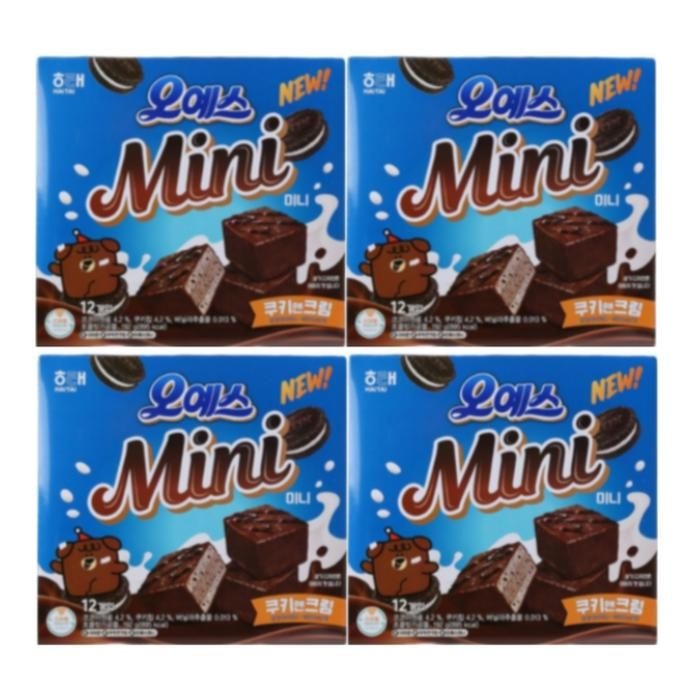 해태제과 오예스 미니 쿠키앤크림 192g 4개