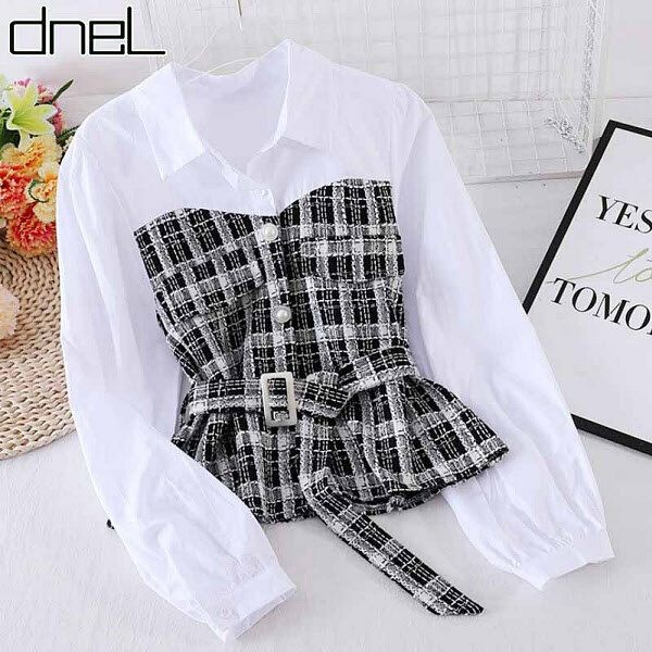 드넬 드넬 [패션플러스][드넬][드넬] 워너비트위드블라우스DWB22340A (P002207158)