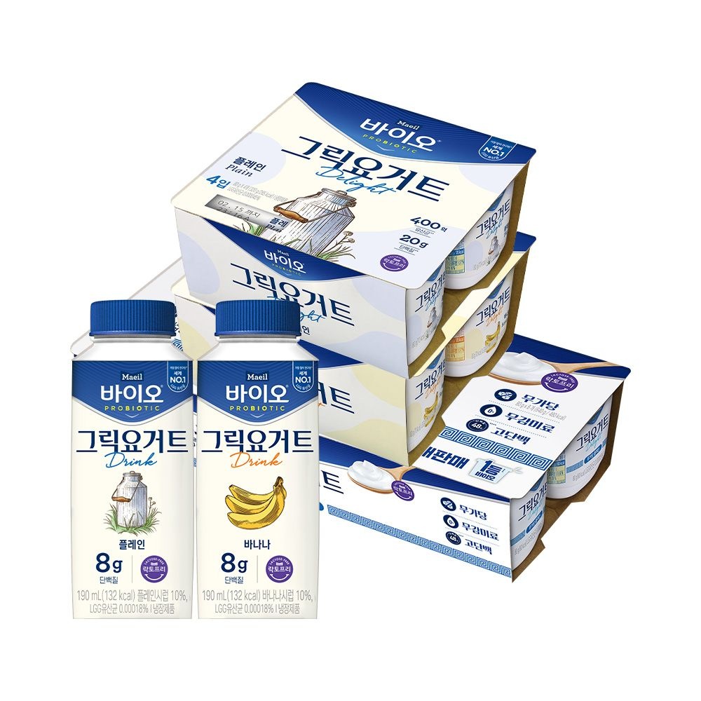 매일 바이오 그릭요거트 드링크 & 딜라이트 4종 12팩