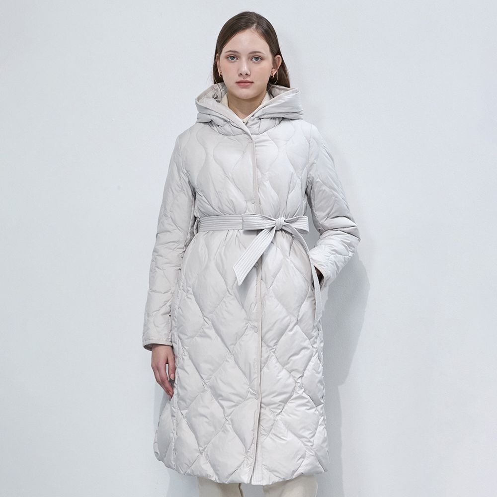 [롯데백화점] 더 레노마 물결 퀄팅 벨티드 오리털 패딩코트-R2F41OCT820 LE1220563055