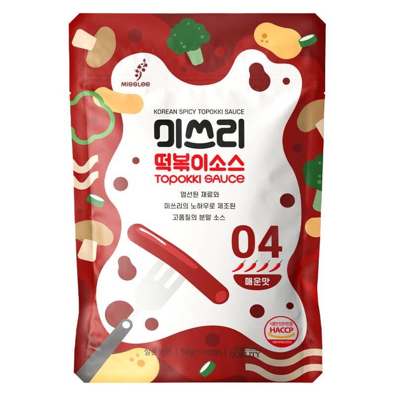 미쓰리 떡볶이 소스 매운맛 50g 2인분 양념 분말소스 캠핑음식