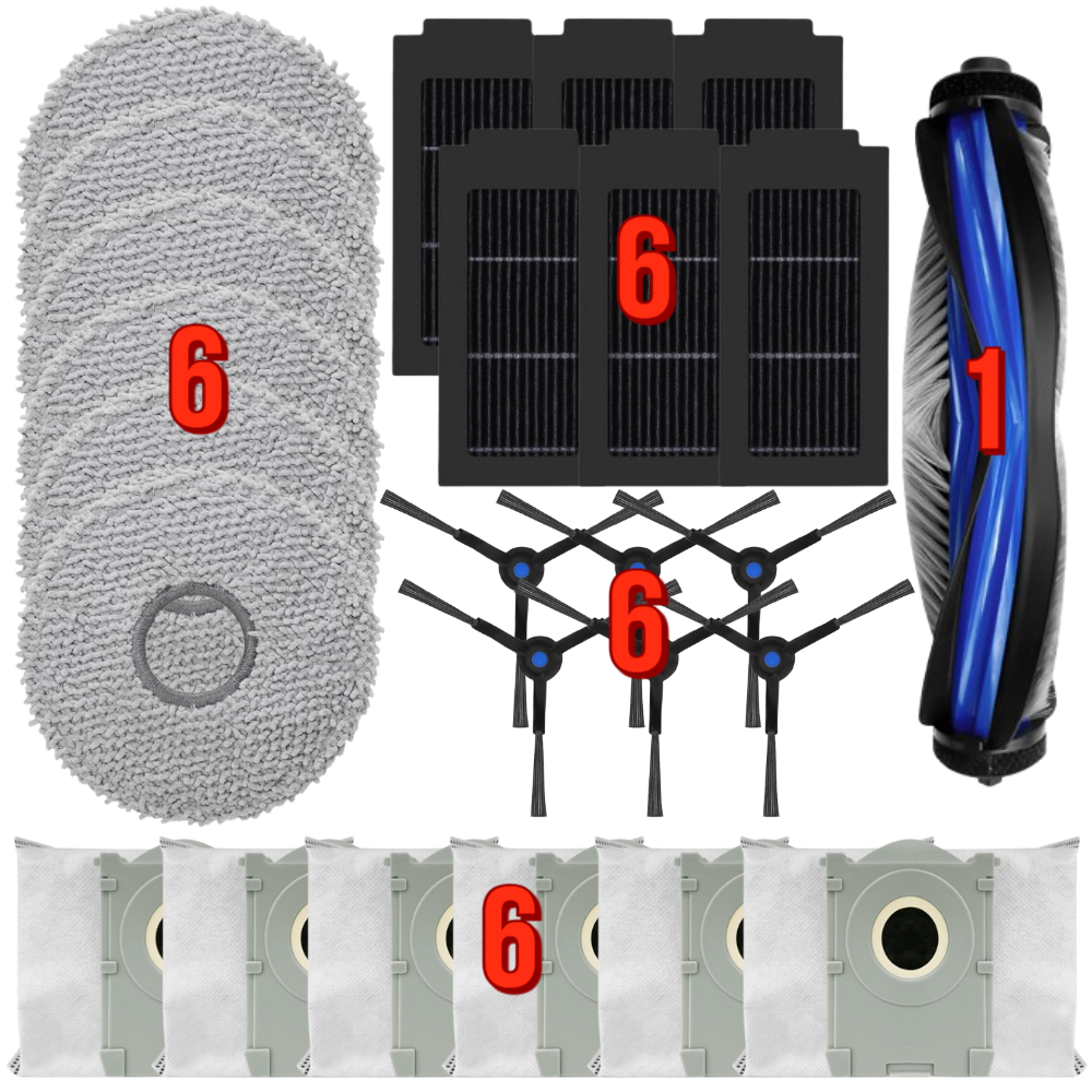 [호환] 에코백스 디봇 T50 Pro OMNI 프로 옴니 로봇청소기 물걸레 먼지봉투 사이드 브러쉬 필터 부품 교체