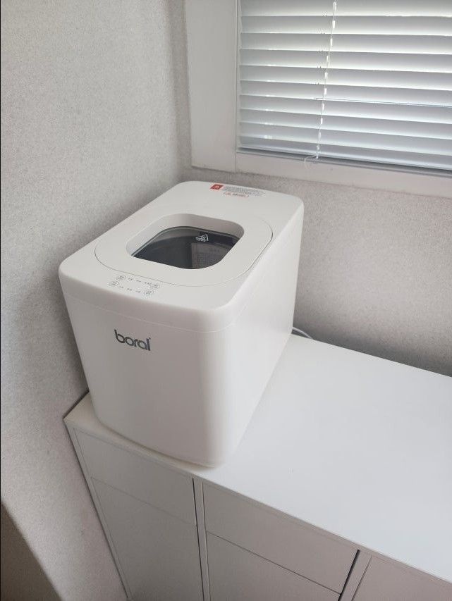 보랄 음식물처리기(BR-F101DP)+필터 2개 고온 건조 분쇄 방식 가정 4리터 특허받은 에어덕트(외장형 팬)