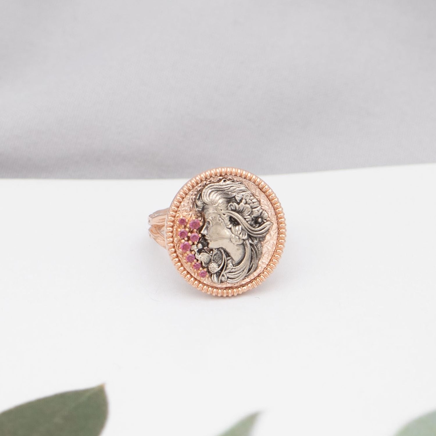 14k 라크로티 코인 반지