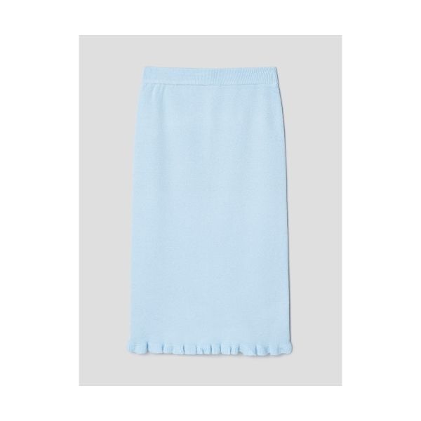 [국내매장정품] 에잇세컨즈 8SECONDS 밑단 프릴 니트 스커트 블루 125X27MQ5P 145779