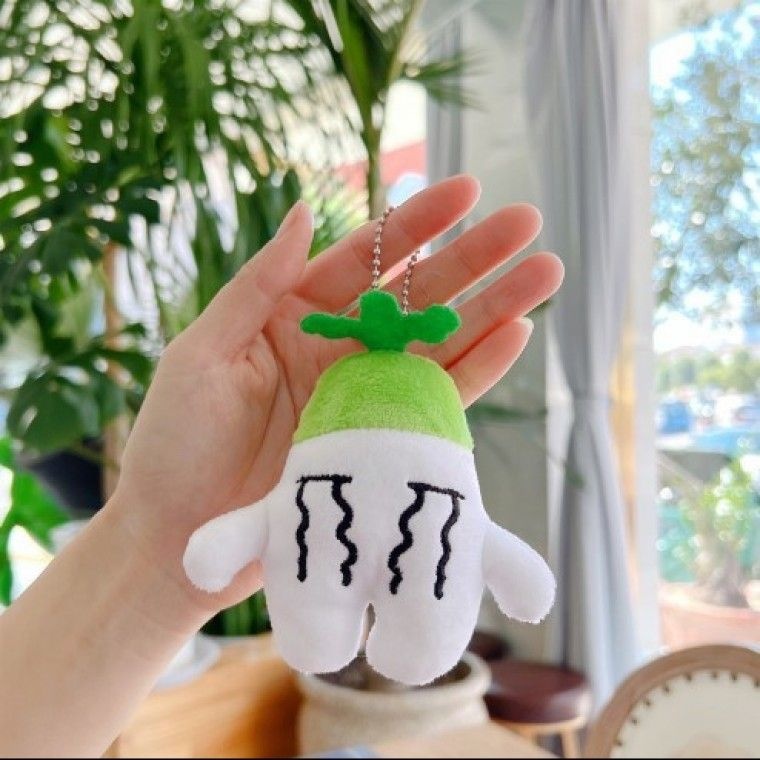 마트스페이스  눈물 무 인형키링  유유 ㅠㅠ 눈물흘리는 인형 키링