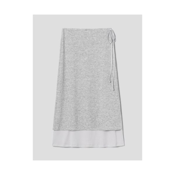 [국내매장정품] 에잇세컨즈 8SECONDS 부클 니트 저지 스커트 그레이 125X27MQB3 145145