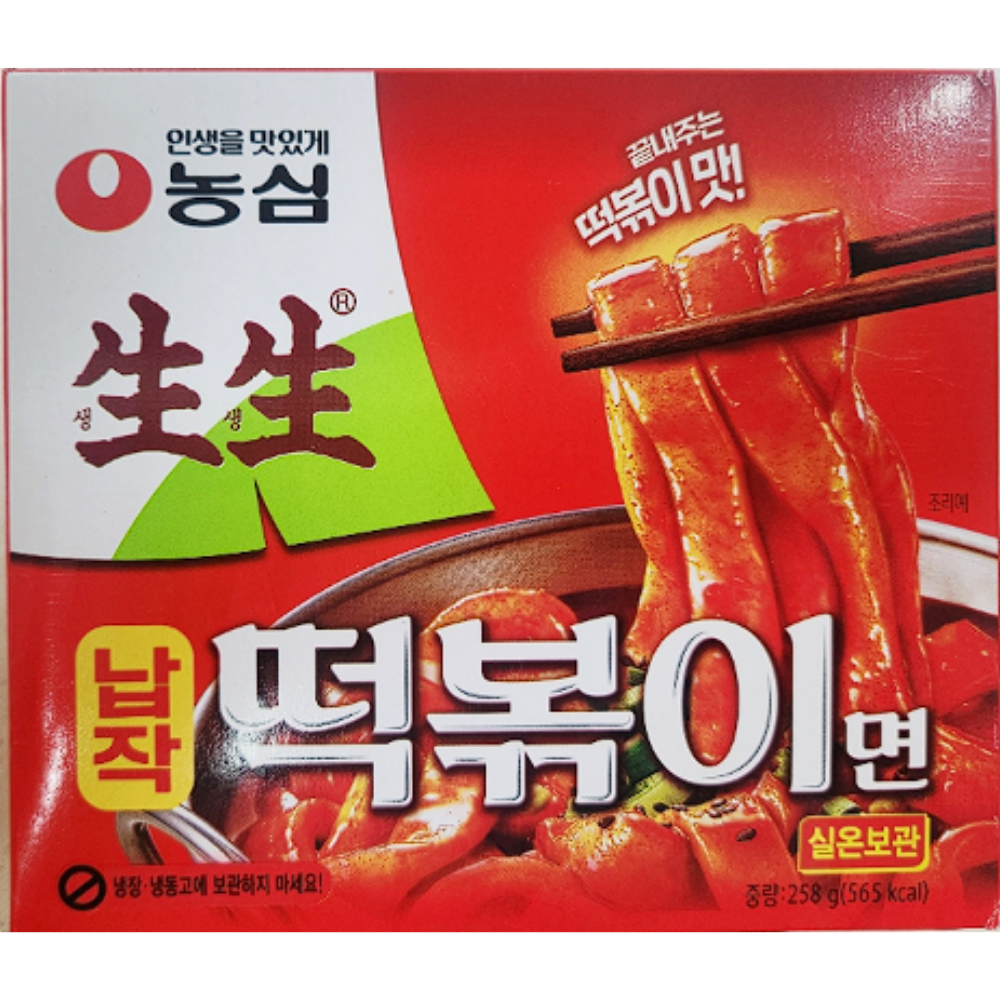 농심 생생 납작떡볶이면 258g X5개