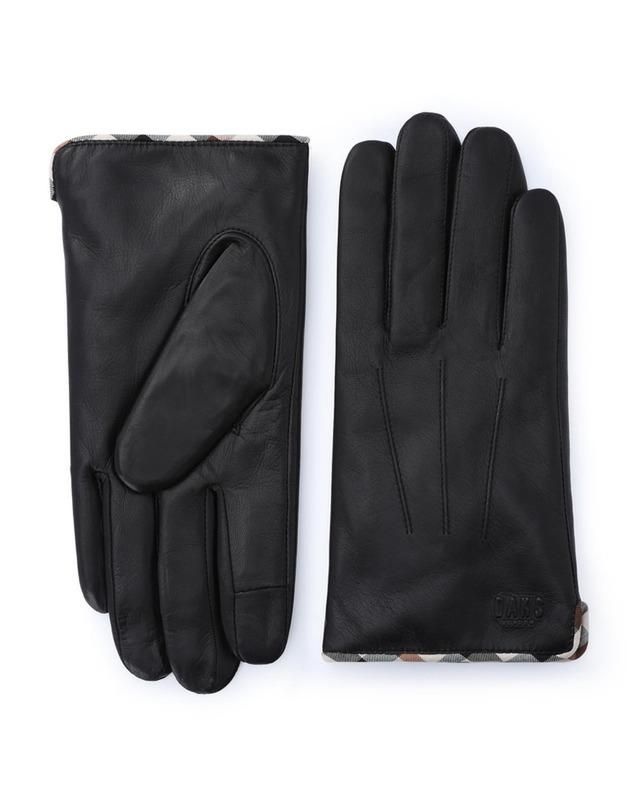[롯데백화점] 닥스 ACC [선물포장] 체크배색 가죽 스마트폰 터치 남성장갑 DCGV1F121BK LE1215161786