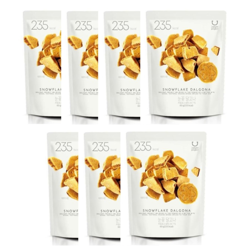 딜라이트 프로젝트 눈꽃 달고나 60g 6개 추억의 간식