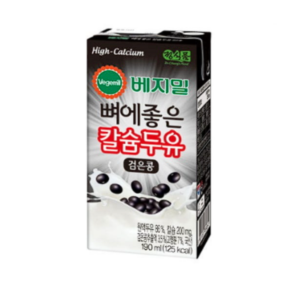 베지밀 뼈에좋은 칼슘 검은콩 두유 190ml 72팩