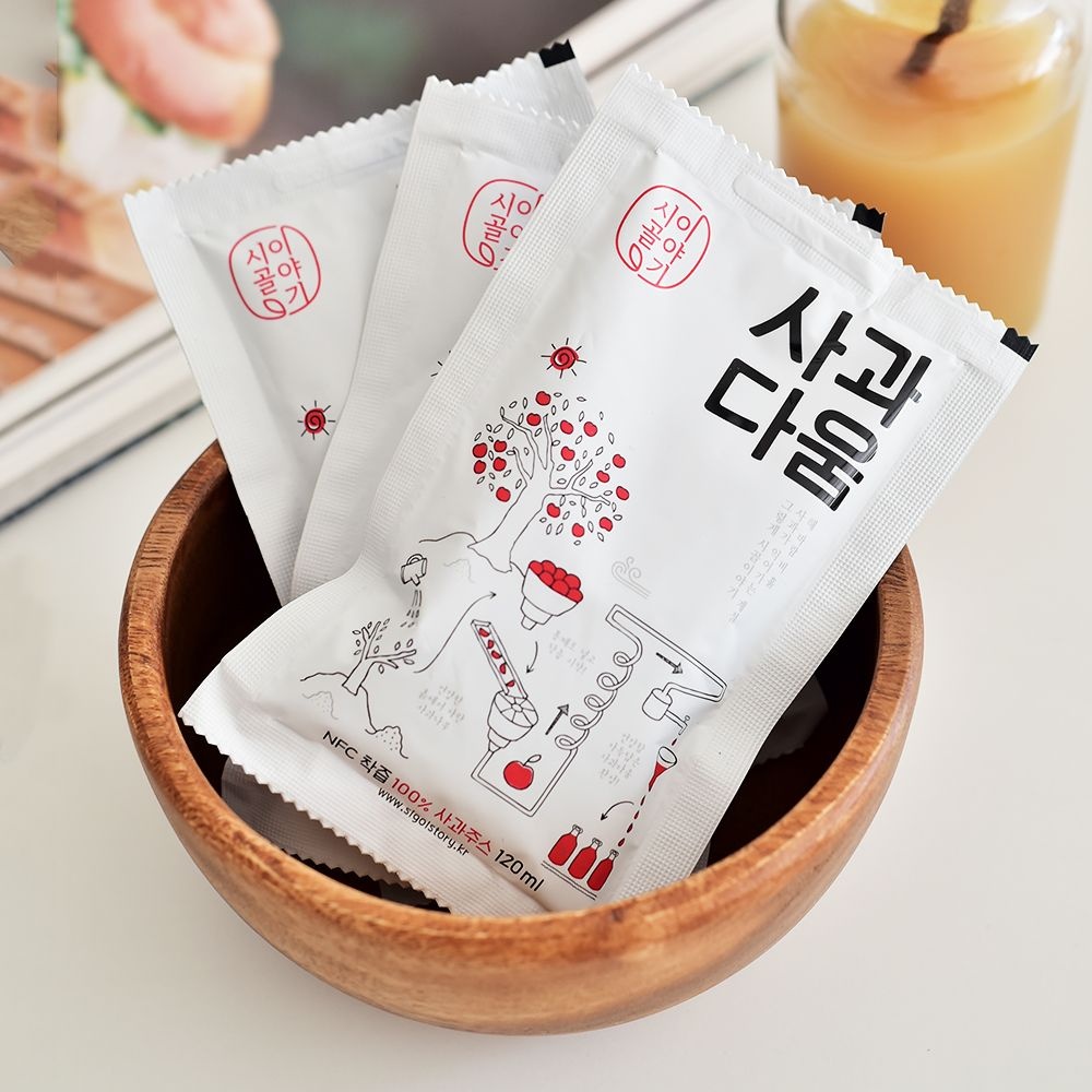 [오늘출발] 사과다움 시골이야기 사과다움 사과즙 120ml 80포