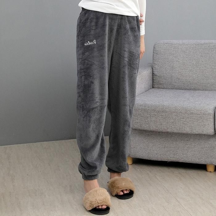 춘복상회협력업체 여자 밍크 수면바지 플리스 그레이 극세사 수면바지 두꺼운 수면바지 융기모 바지 집에서입는바지 방한바지