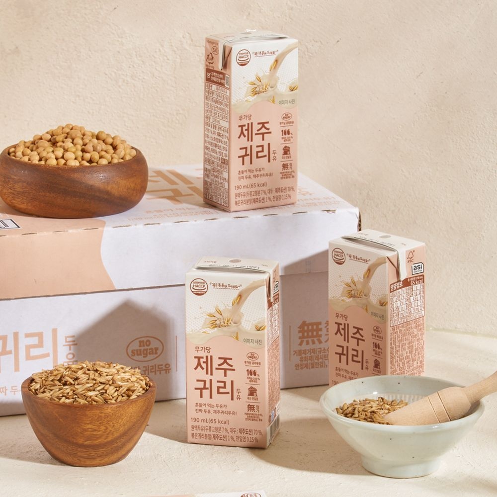 유기농마루 무가당 제주귀리두유 190ml x 24팩(실속형)