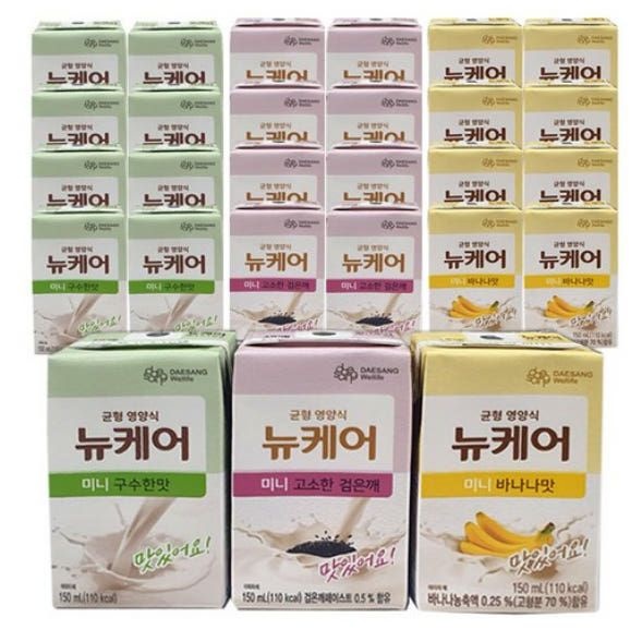 뉴케어 (미니) 구수한맛+고소한 검은깨+바나나맛 150ml 24개