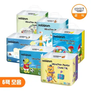 나비잠 기저귀 울트라씬듀얼핏 팬티 6팩