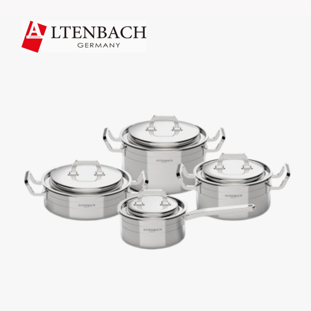 알텐바흐 냄비세트 통7중 시그니처 316Ti 알파실버 냄비 4종 세트 엠보공법