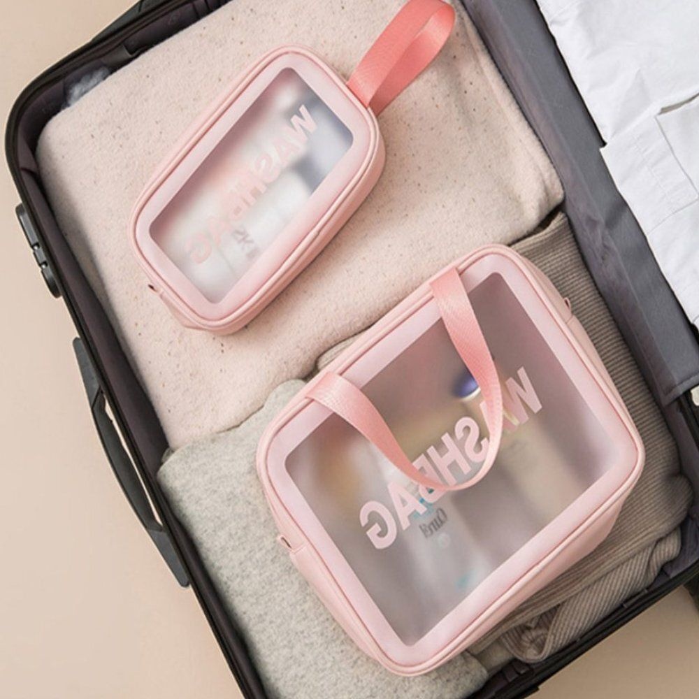 이쁜파우치 동전지갑 이어폰파우치 여행용 화장품가방 2종세트