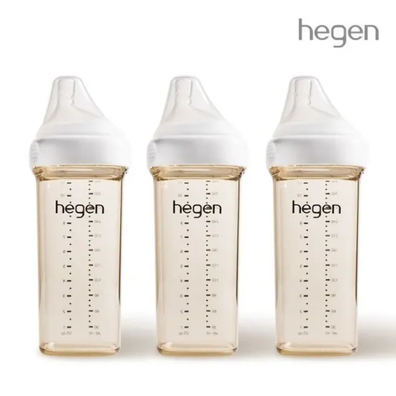 헤겐 애착젖병 PPSU 330ml 3P(3단계 젖꼭지포함)