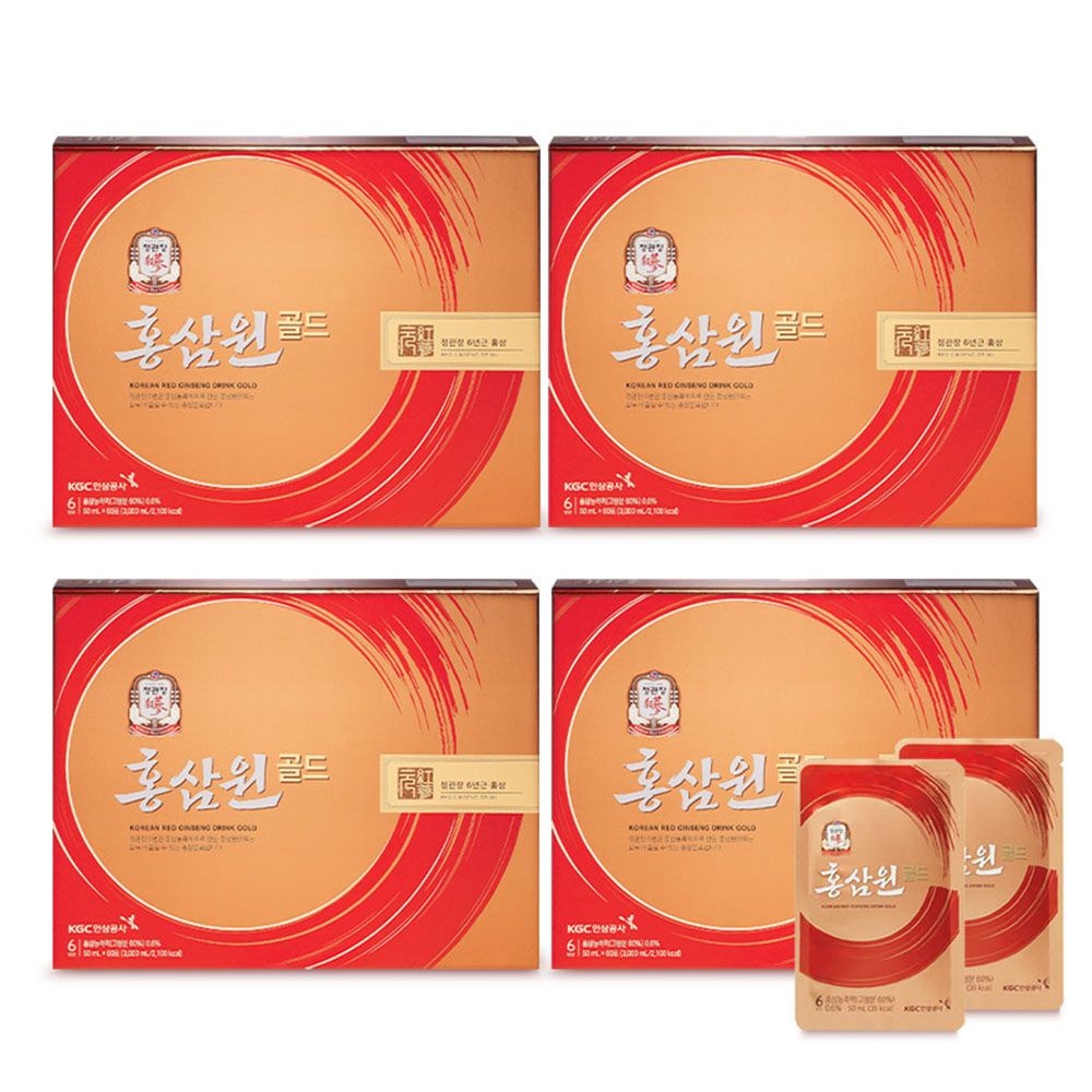 정관장 홍삼원 골드 50ml x 60포 4박스 쇼핑백포함 농축 액기스 명절선물 효도 D