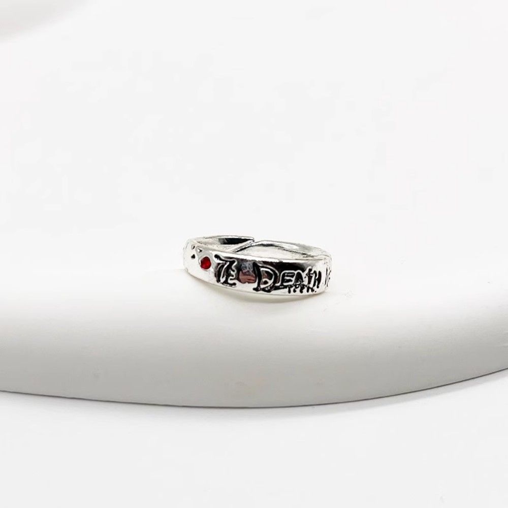 [해외] 애니메이션 데스노트 굿즈 Death 노트 라이토 키라 뮤지컬 남자 여자 패션반지 오픈링 프리사이즈 코스튬