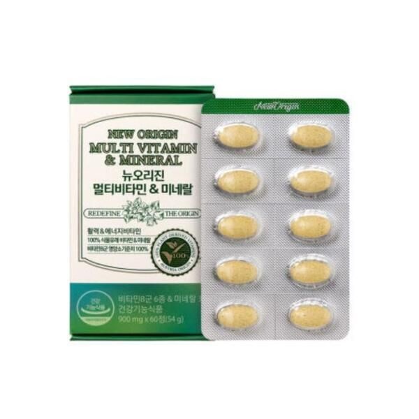 [셀러허브 식품] 뉴오리진 멀티비타민 미네랄 식물유래  60정