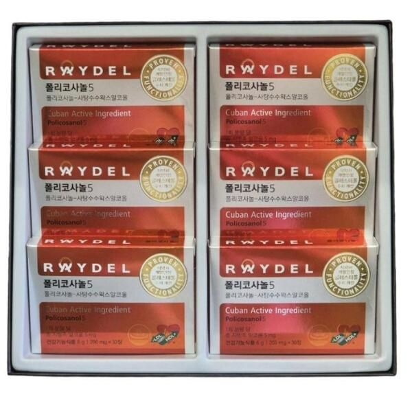 상세페이지 참조 [셀러허브 식품] 레이델 폴리코사놀5 200mg 30정 6박스 /wb