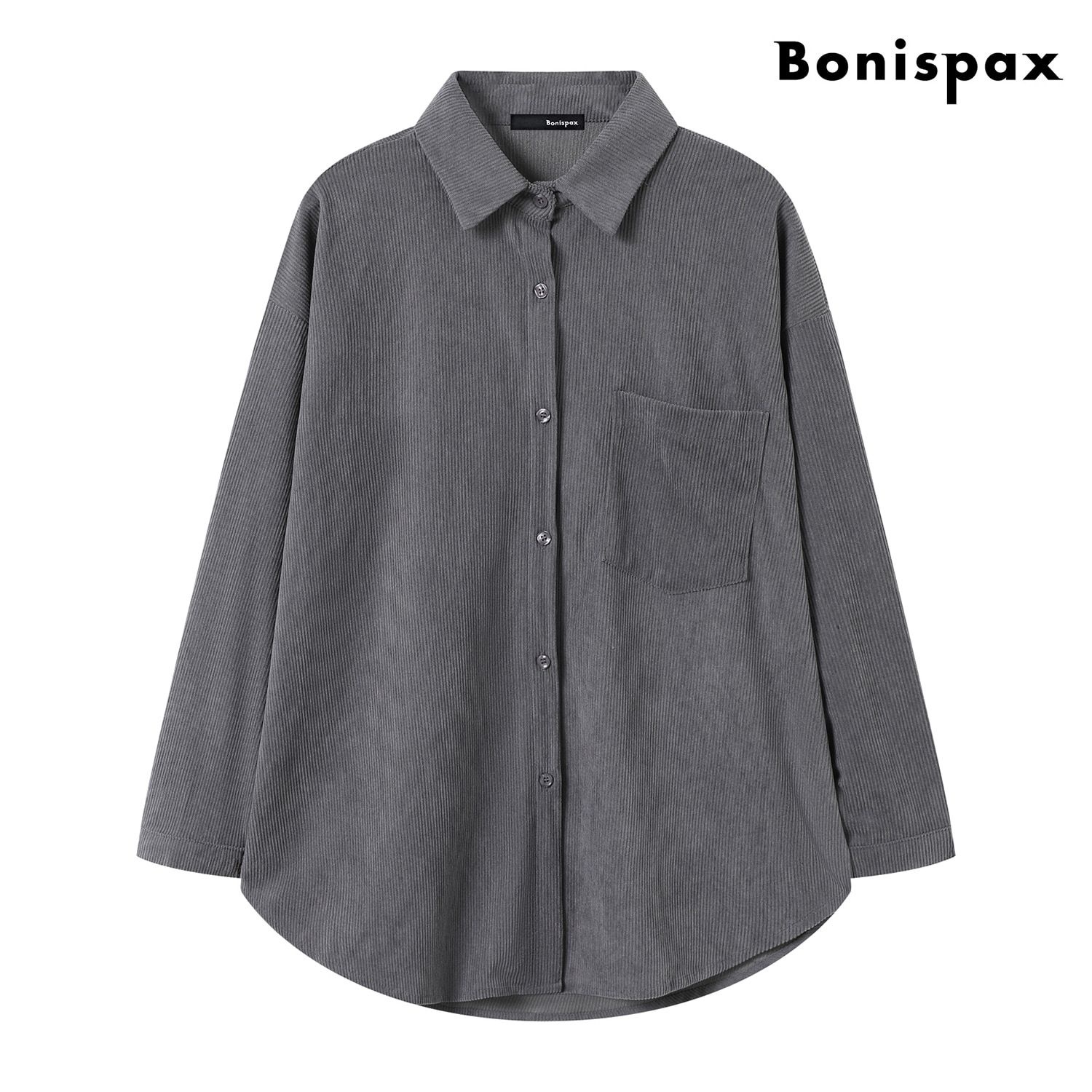 [보니스팍스]코듀로이 베이직 카라 루즈핏 셔츠 (XP4BA050L0) : 롯데ON
