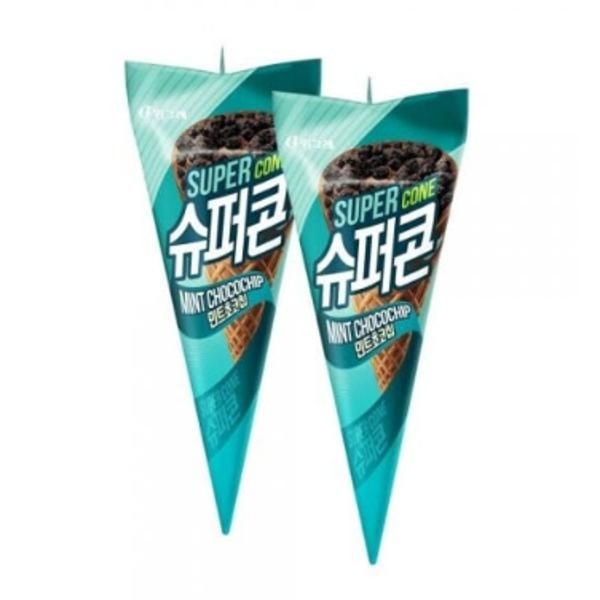 | 빙그레 | 슈퍼콘 민트초코칩 아이스크림 24개 무인아이스크림 탕비실 직원실 달달구리 유아간식