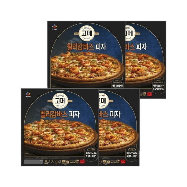 CJ제일제당 고메 칠리감바스 피자 350g x4개