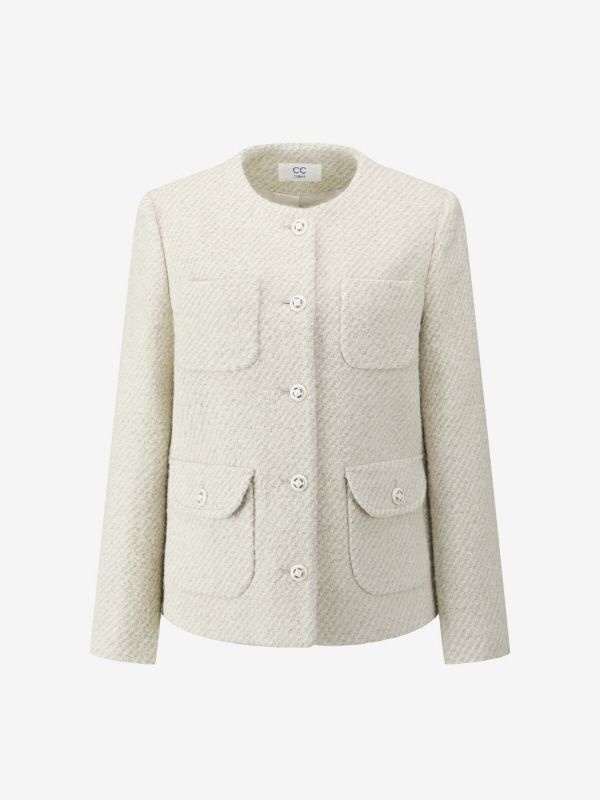 [롯데백화점] CC콜렉트 플랩포켓 칼라리스 하프자켓 E254MSF136 LE1220503297