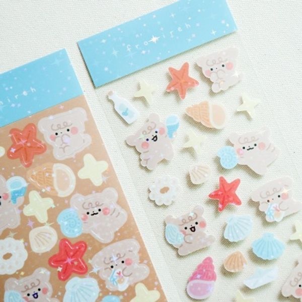 [교보문고] 프롬이레 조개를 모아 리무버블 씰스티커