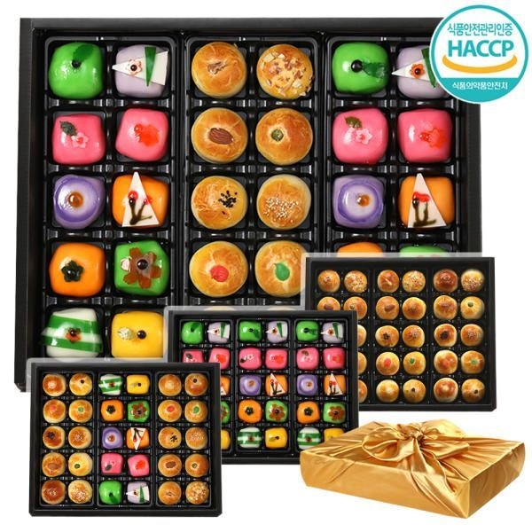 IONE 아이원 만주 화과자 30구 선물 세트 4종, 하절기 아이스박스 필수선택 부모님 명절 연말 인사 답례 승